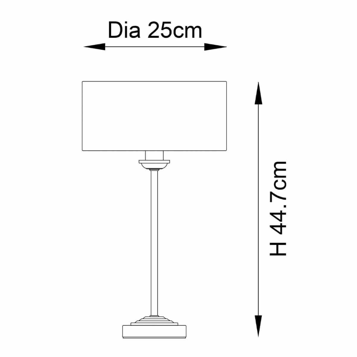 Abażurowa lampa stołowa Highclere 100646 Endon len szara srebrna
