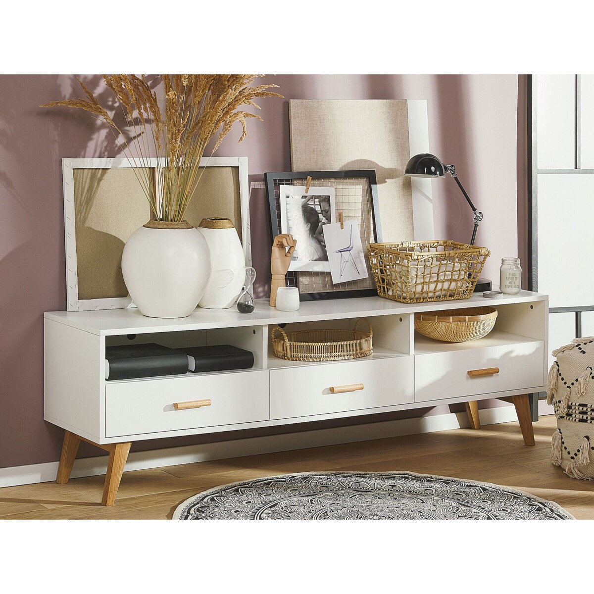 Szafka RTV biała LIBERTY