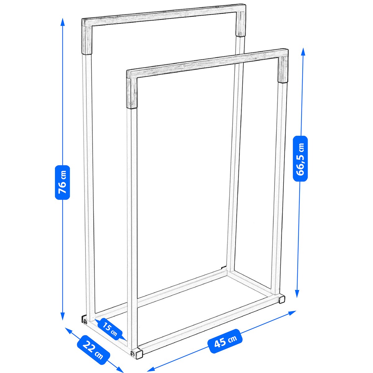 Wieszak na ręczniki stojący ESTETYCZNY minimalistyczny