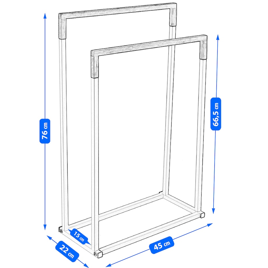 Wieszak na ręczniki stojący ESTETYCZNY minimalistyczny