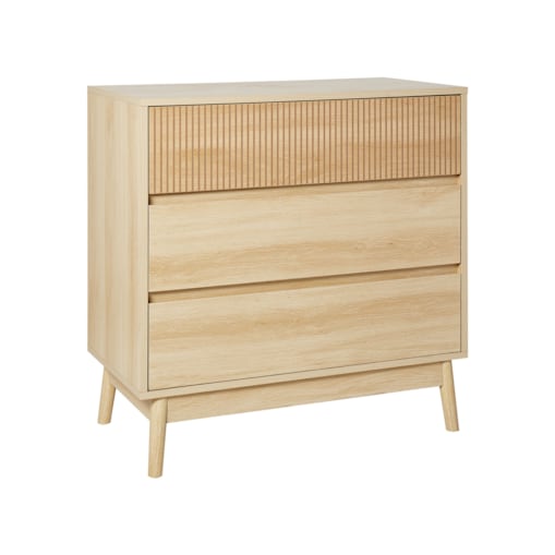 Komoda 3 szuflady jasne drewno WALES