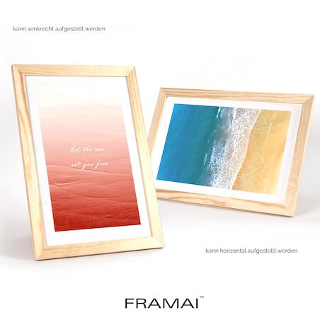 Ramka na zdjęcia 20x30 cm ramka z drewna surowego pion poziom ramka prostokątna RAW DIY