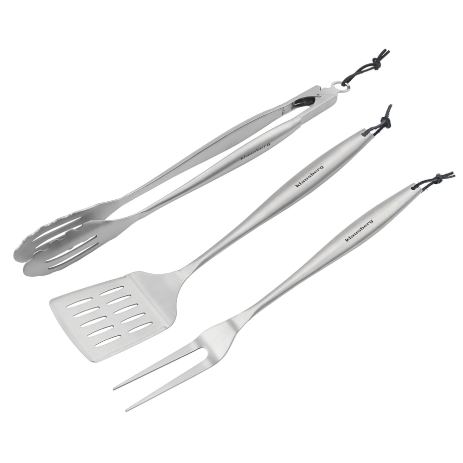 Zestaw przyborów do grilla, 3 elementy, Narzędzia do grillowania, KLAUSBERG