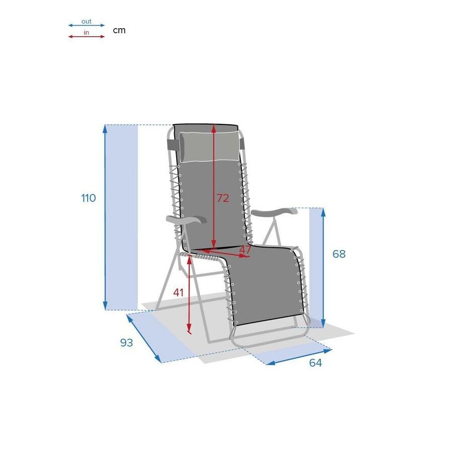 LEŻAK REGULOWANY Relax turkusowy ogrodowy składany Z PODŁOKIETNIKAMI