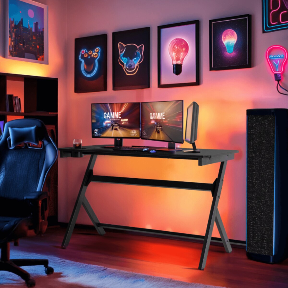 Biurko Gamingowe Komputerowe Dla Dziecka Na Prezent Młodzieżowe BLECK