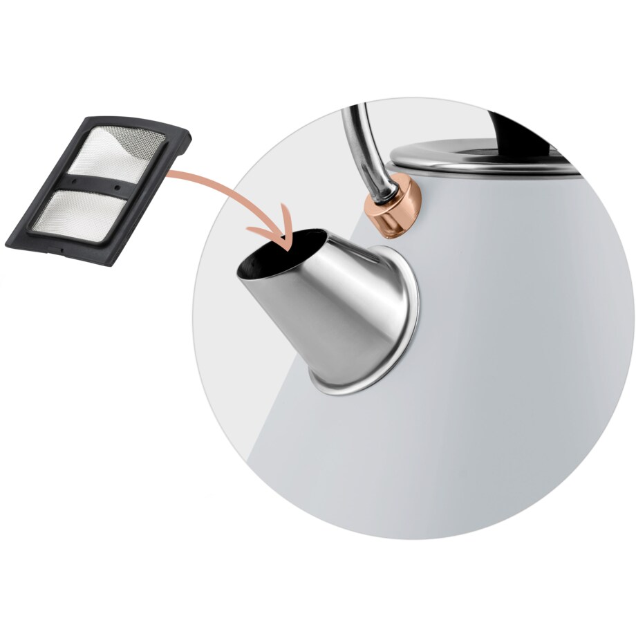 Czajnik elektryczny z termometrem 1,7L Berdsen szary