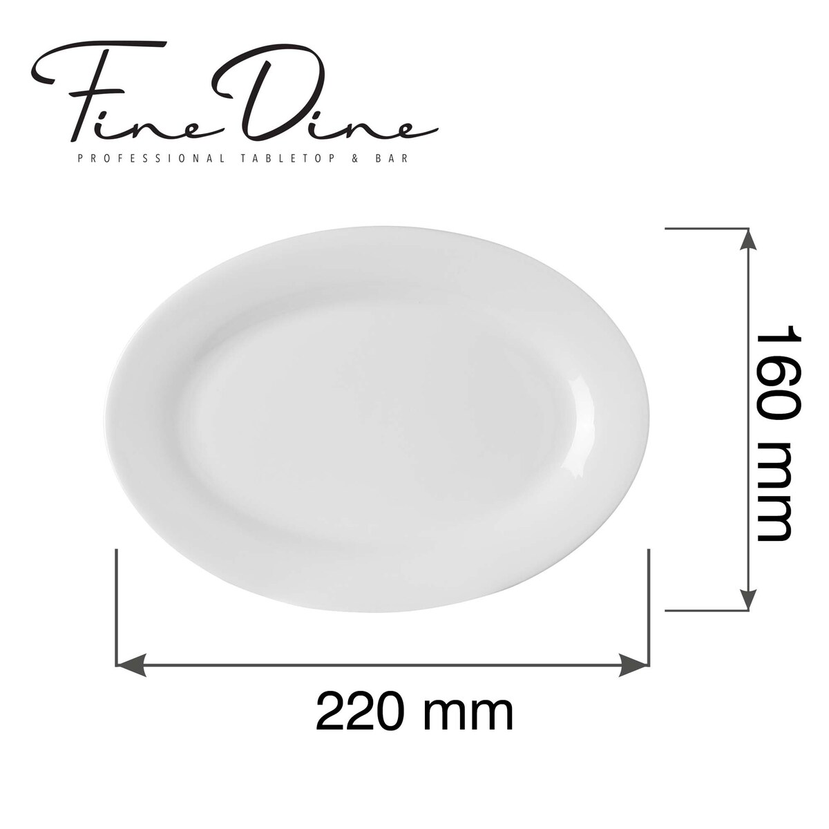 Półmisek Pure Bianco, 220x160mm