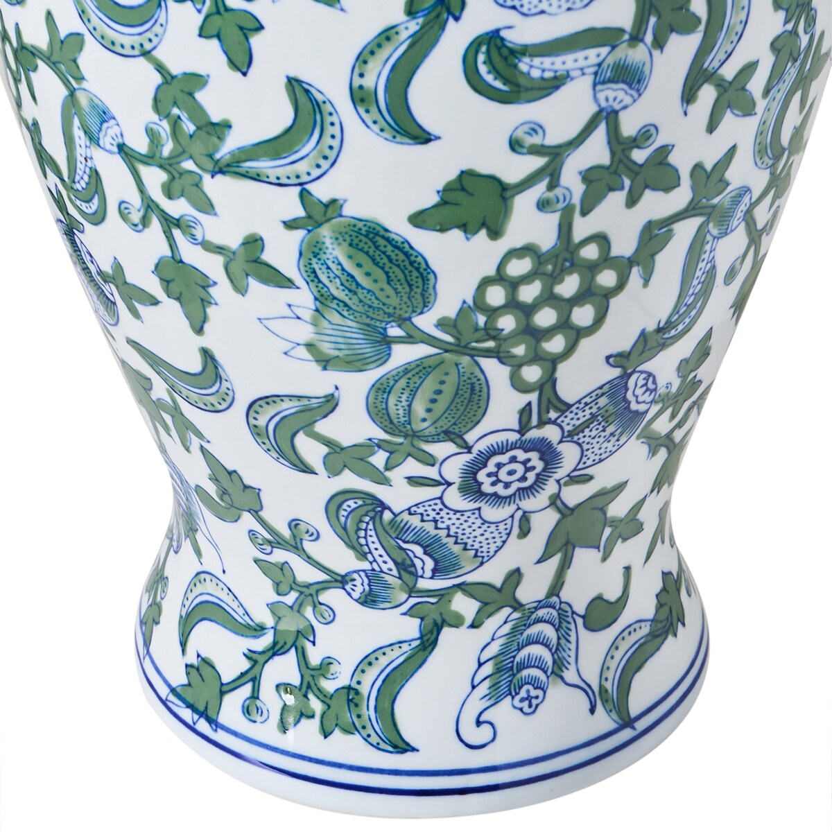 Wazon na kwiaty SEGOWIA Porcelana 47 cm Biały/ niebieski