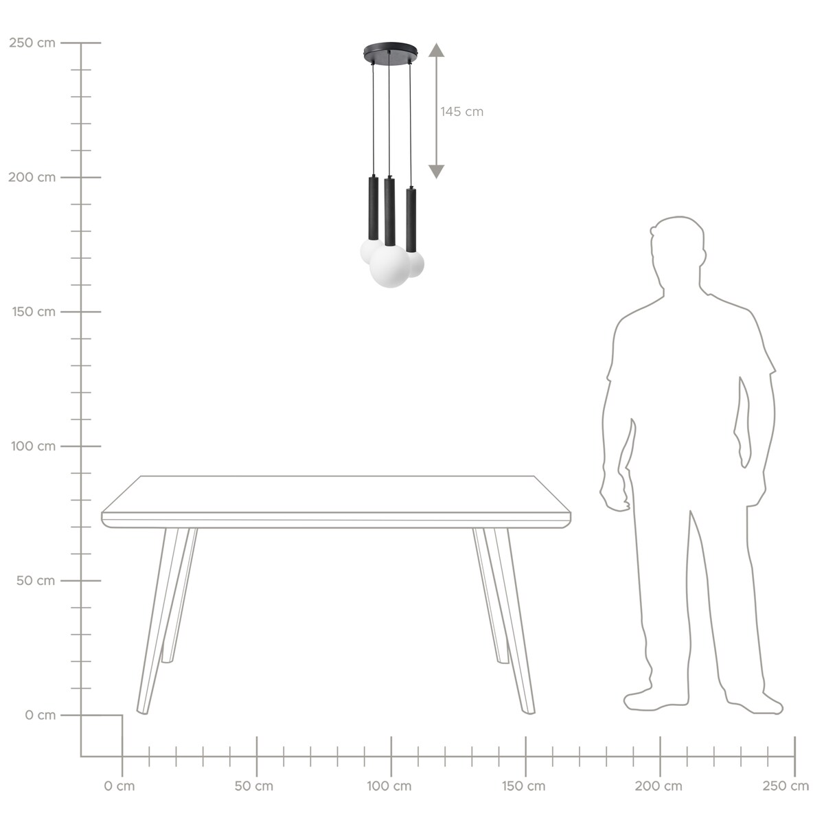 Lampa wisząca BOUES Metal Czarny