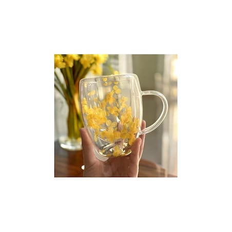 Szklanka termiczna z kwiatami w środku, hortensje 300 ml 1szt SZK153