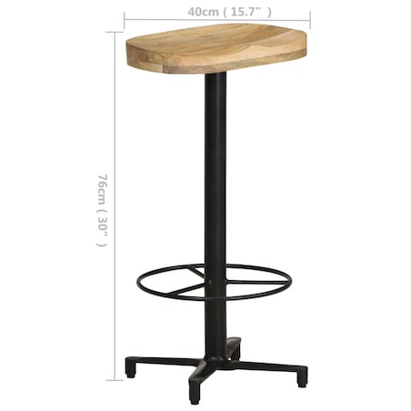 vidaXL Stołki barowe, 2 szt., 76 cm, lite drewno mango