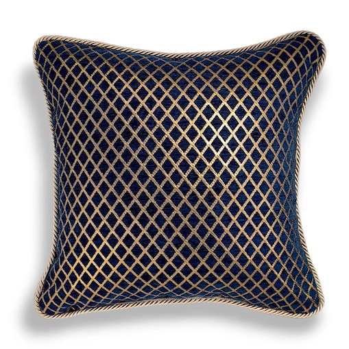 Granatowo-złota poduszka dekoracyjna 45x45 Beatrix