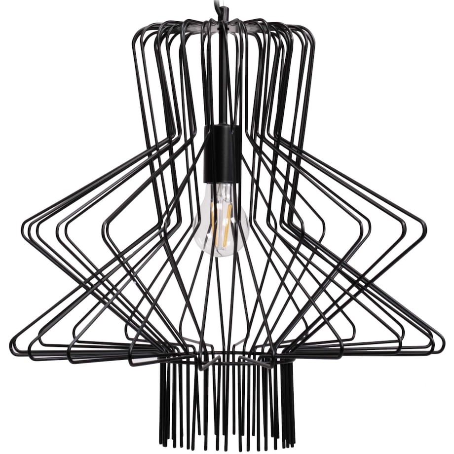 Lampa Sufitowa Wisząca App1458-1Cp Czarny, Metal