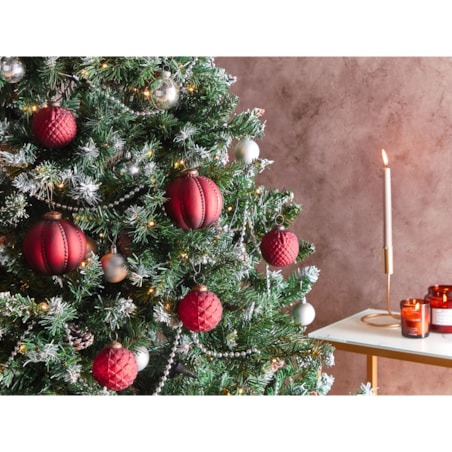 Zestaw 6 bombek szklanych czerwony ARGENTIN