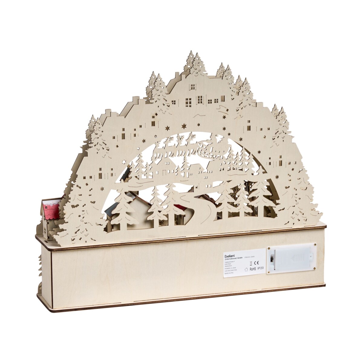 Dekoracja świąteczna LED BOLKESJO 39 cm Jasnobrązowy