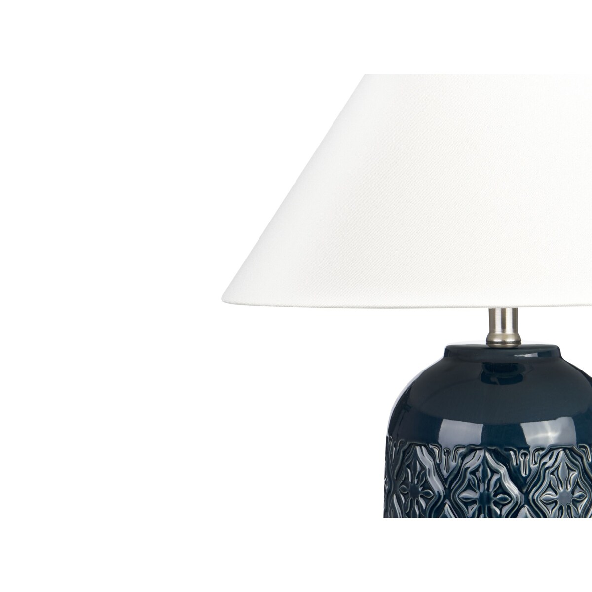 Lampa stołowa ceramiczna ciemnoniebieska TELIRE