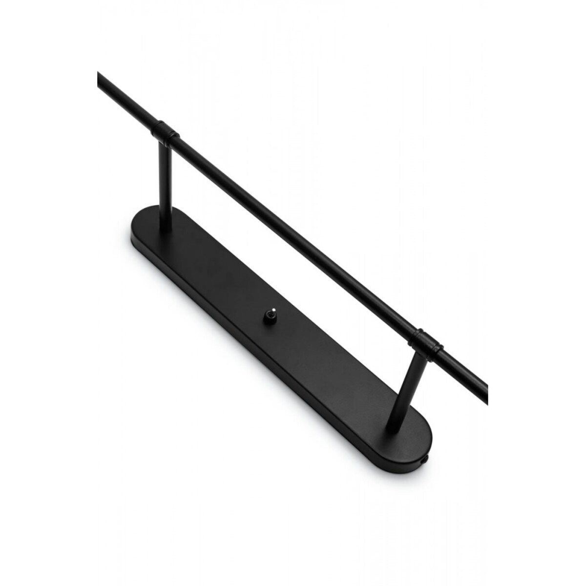 TABLO czarna lampa ścienna / kinkiet z półką