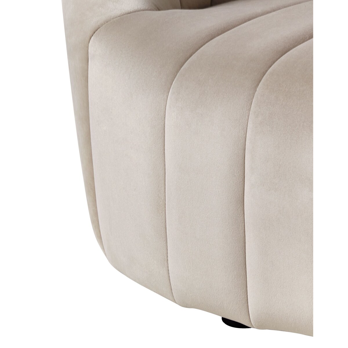 Fotel MALUNG Welur Beżowy