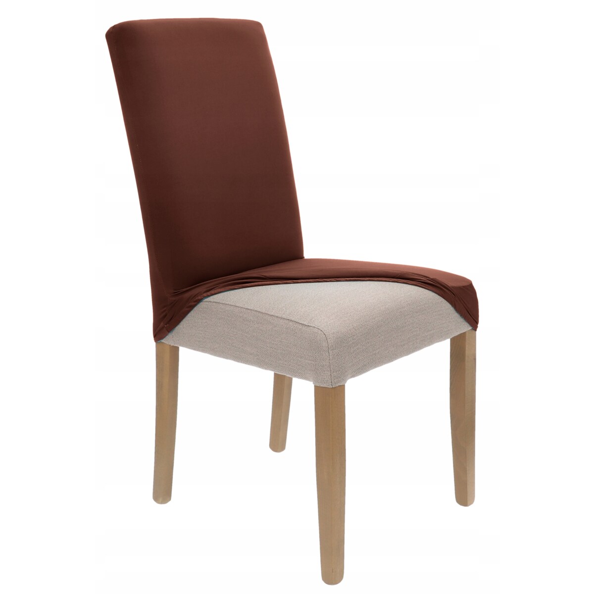 POKROWIEC NA KRZESŁO BRĄZOWY ELASTYCZNY [21C]