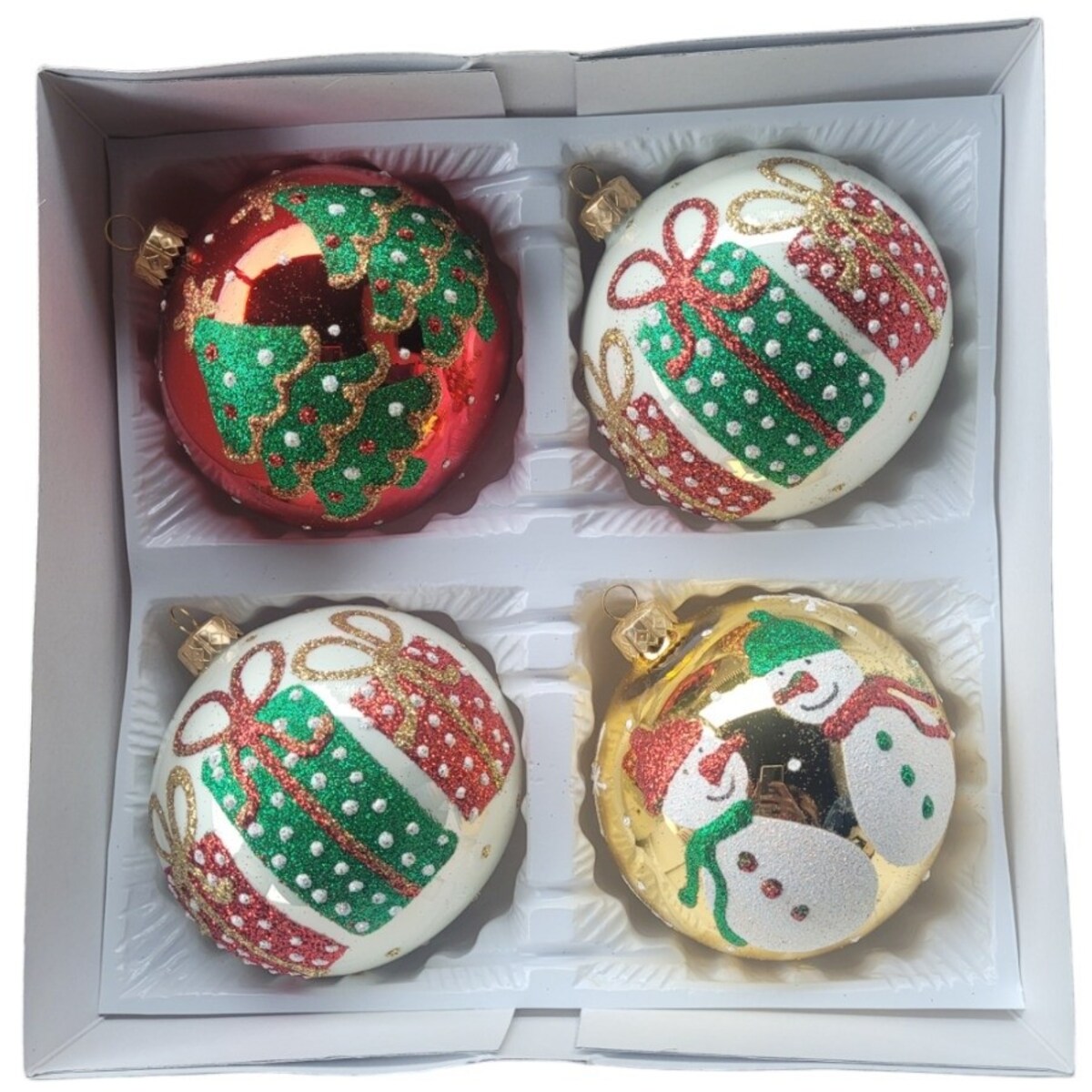 Bombka szklana 4 szt. VARIETTA small Ø 100 mm