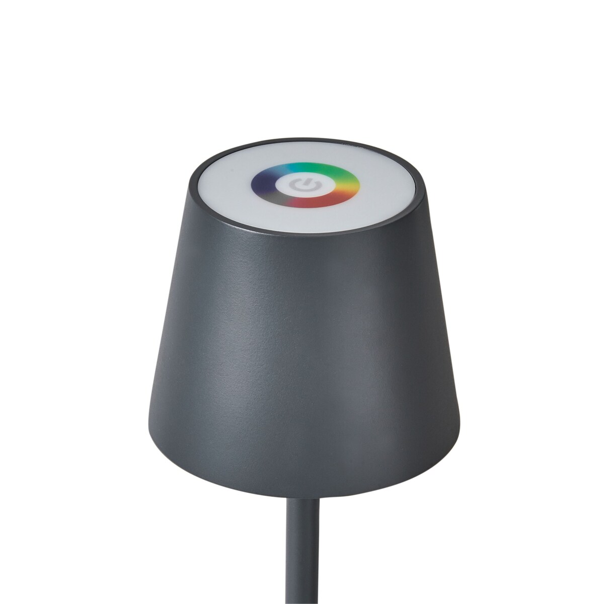 Bezprzewodowa lampa stołowa metalowa ciemnoszara VALIRA