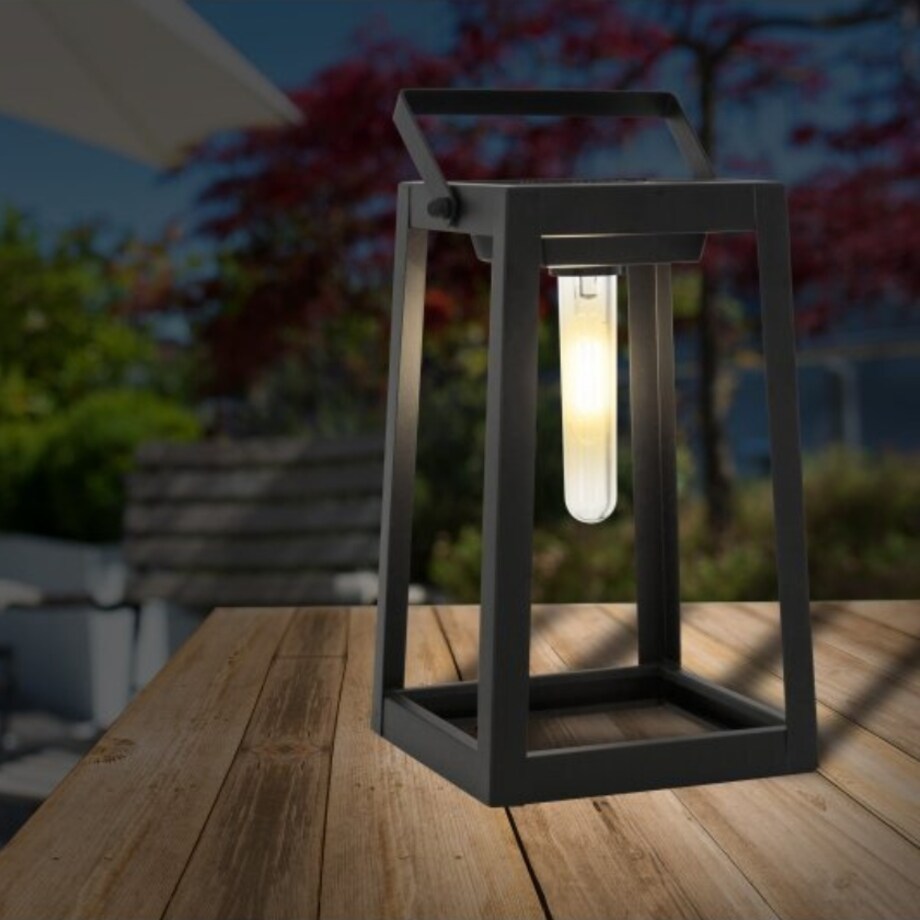 Stojąca LAMPA zewnętrzna 5250222 Nave przenośna OPRAWA ogrodowa outdoor solarna IP44 czarna