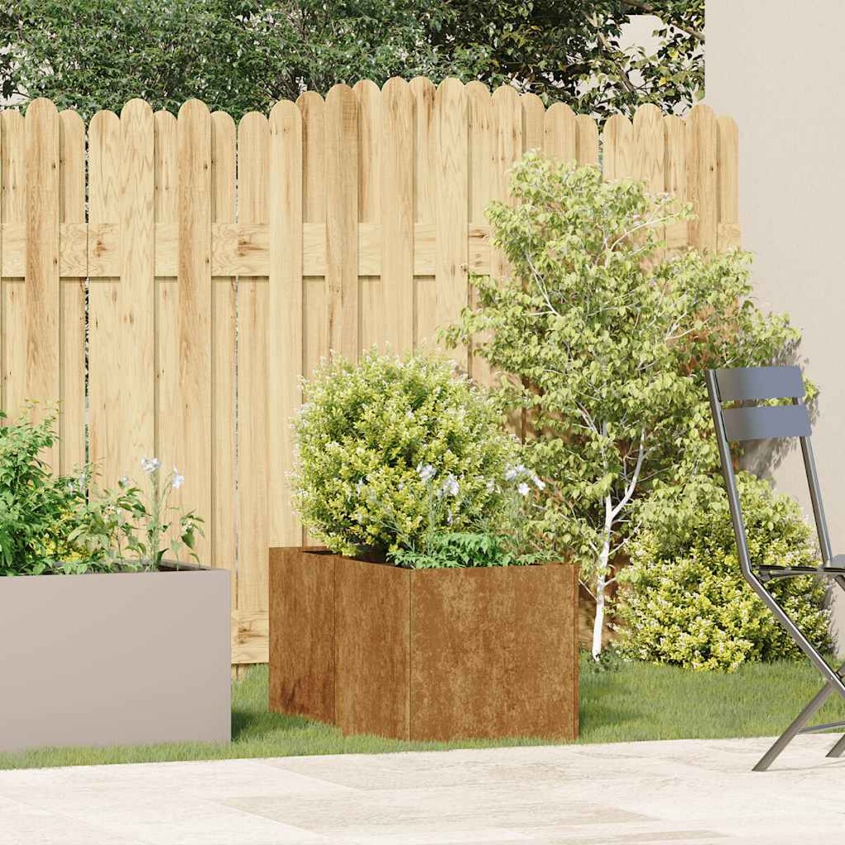 vidaXL Doniczka Rusty 40x80x40 cm Stal nierdzewna