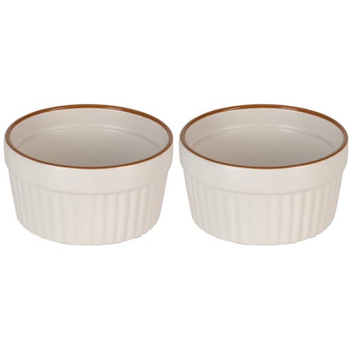 Kokilki do zapiekania, porcelanowe, 2 sztuki, 200 ml, Ø 10 cm