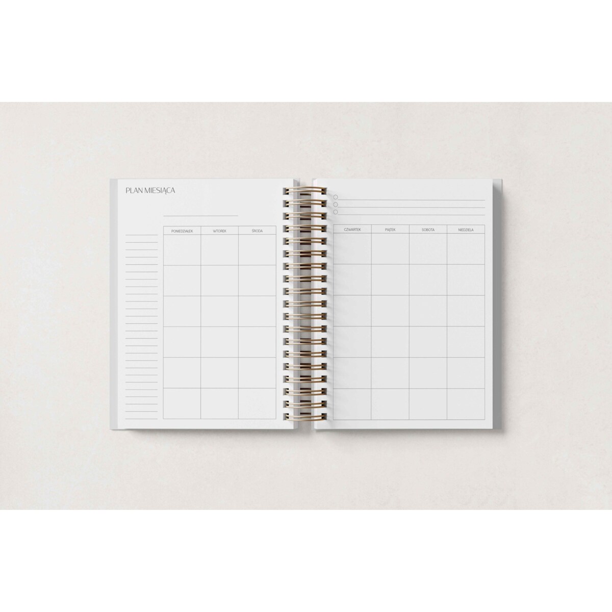 PLANNER NIEDATOWANY TYGODNIOWY – WHITE BEET