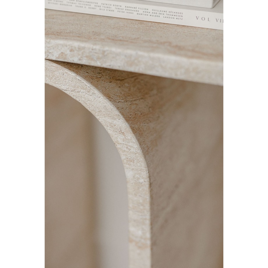 Konsola betonowa Ceravi o wyglądzie trawertynu 120 cm