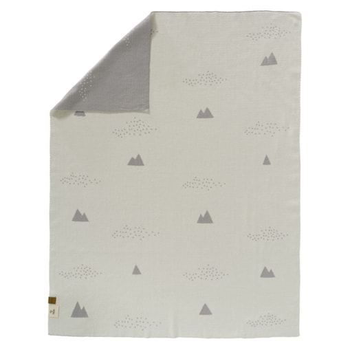 Fresk - Letni tkany kocyk z bawełny organicznej 80 x 100 cm Góra lodowa