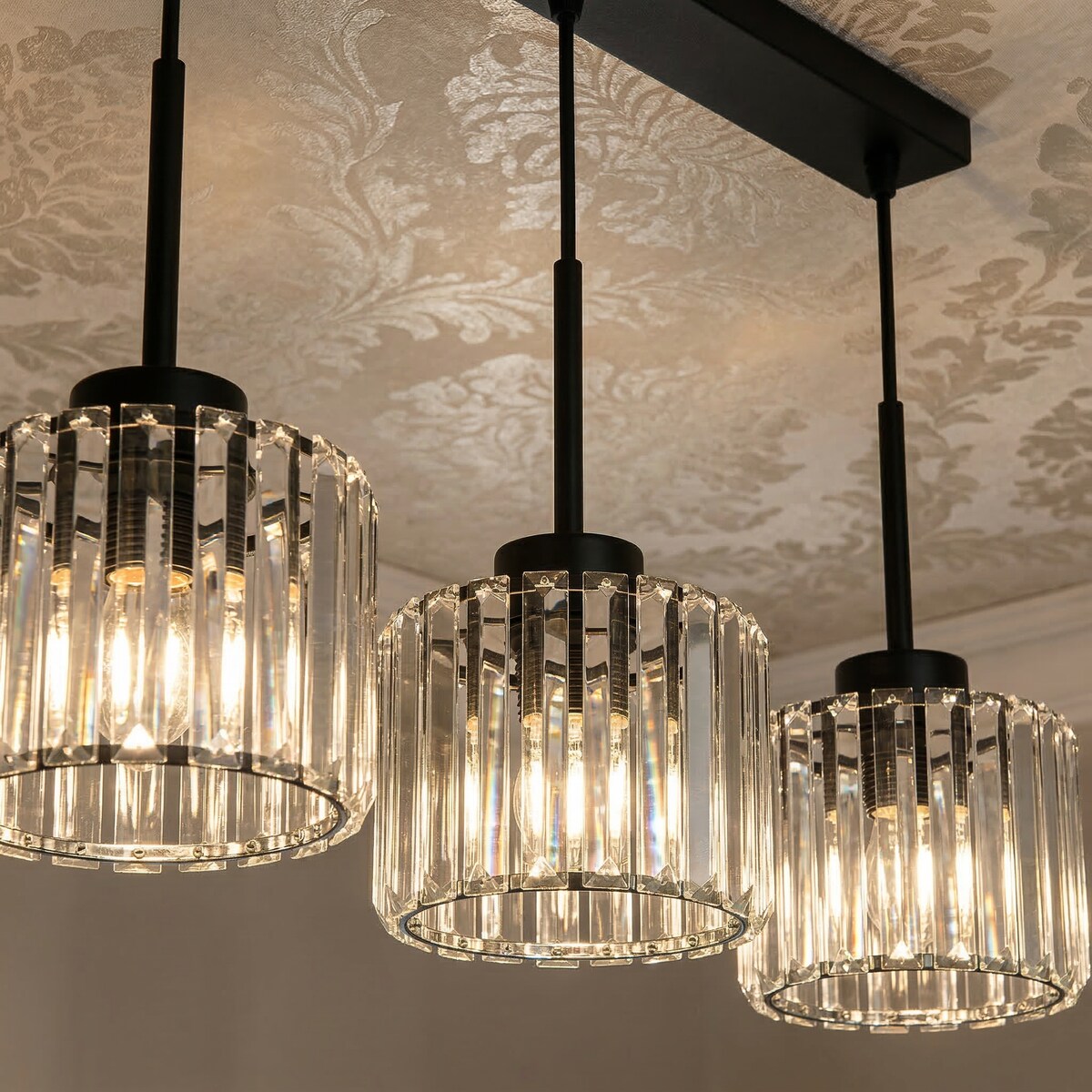 lampa wisząca 3 punktowa czarna edylit nad stół