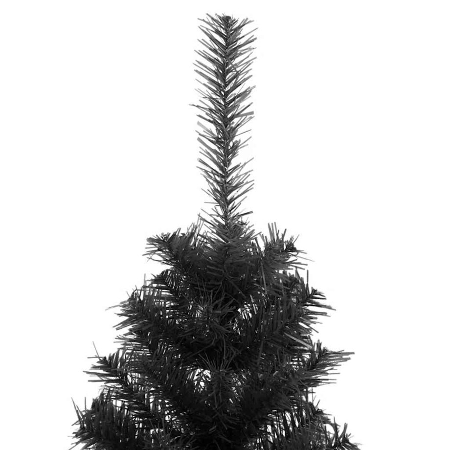 vidaXL Sztuczna choinka ze stojakiem, czarna, 150 cm, PVC