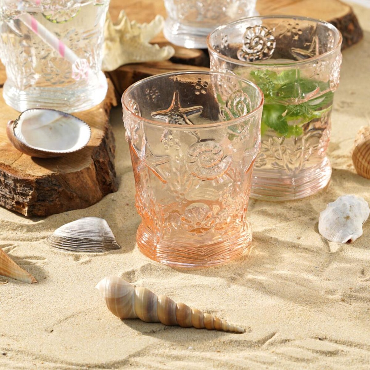 VILLA ITALIA Szklanka różowa 360 ml MARINE