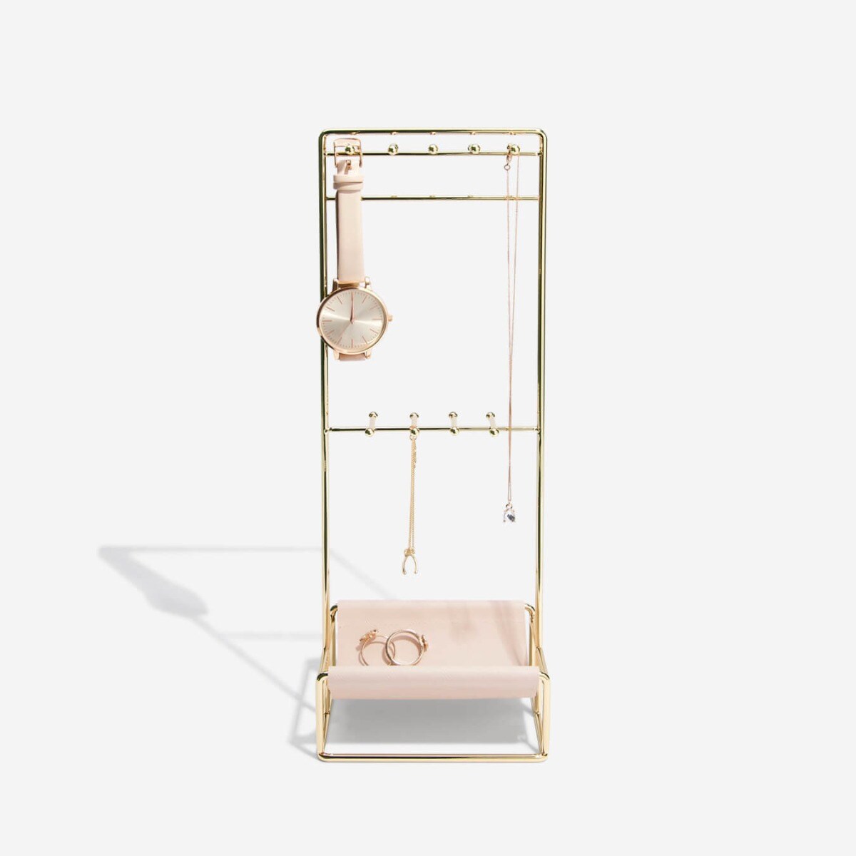 Stojak na biżuterię Stackers Scoop różowo-złoty