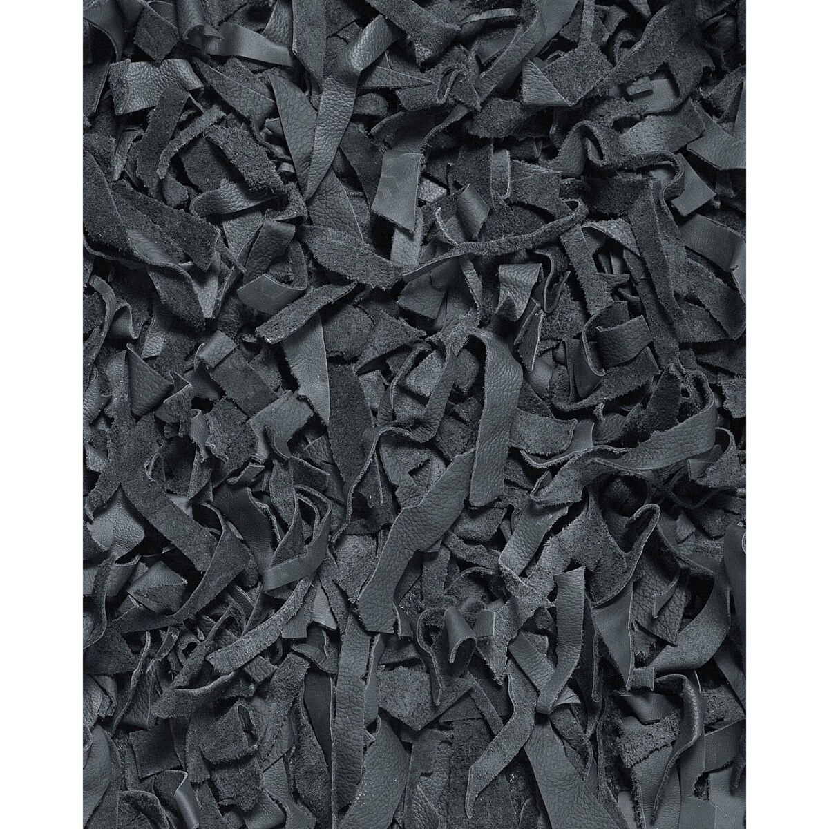 Dywan skórzany 80 x 150 cm czarny MUT