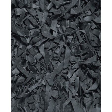 Dywan skórzany 80 x 150 cm czarny MUT