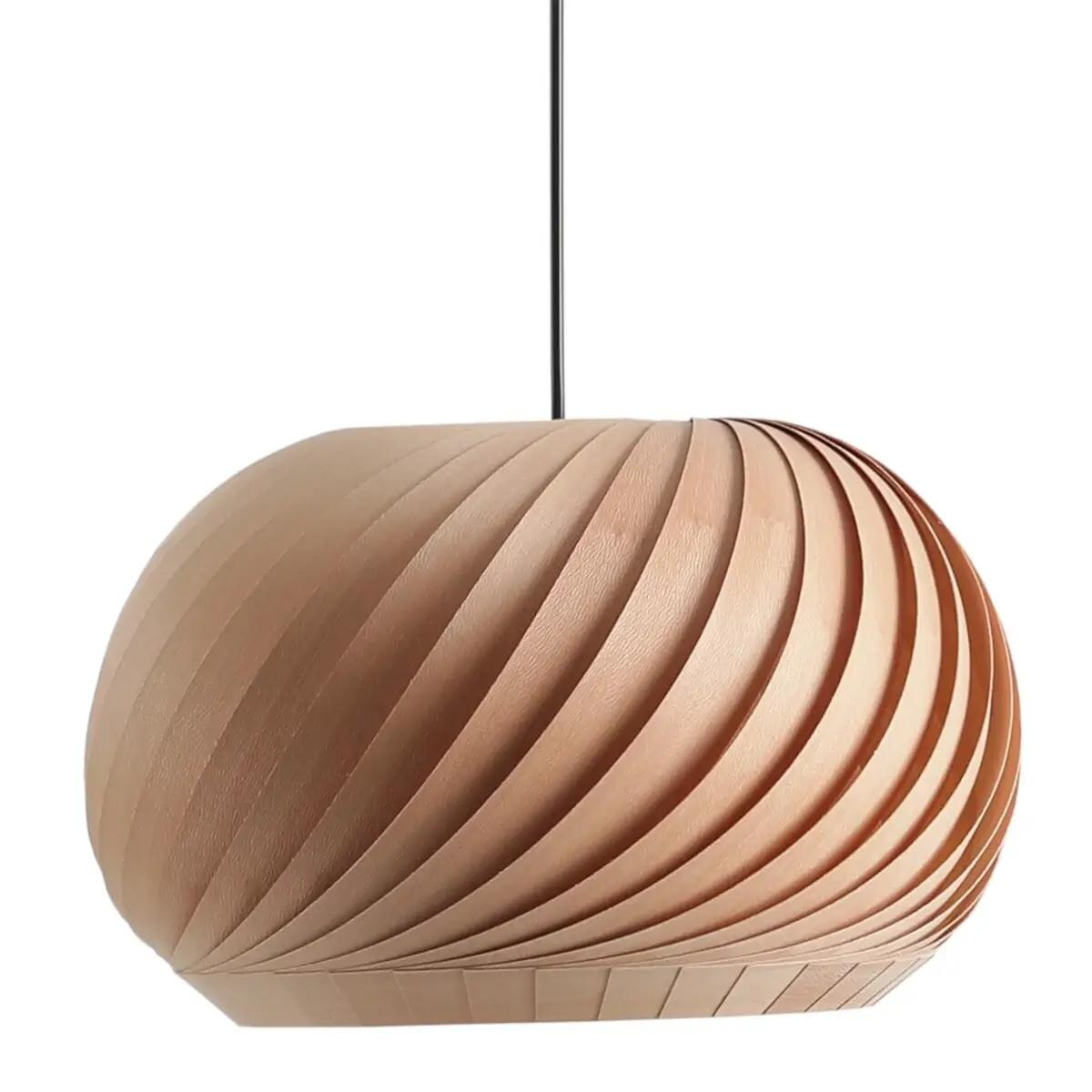 Brązowa lampa wisząca Nature Light 1110G_S Aldex do sypialni drewno