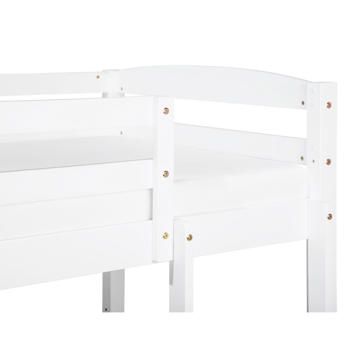 Łóżko piętrowe z szufladami drewniane 90 x 200 cm białe REGAT