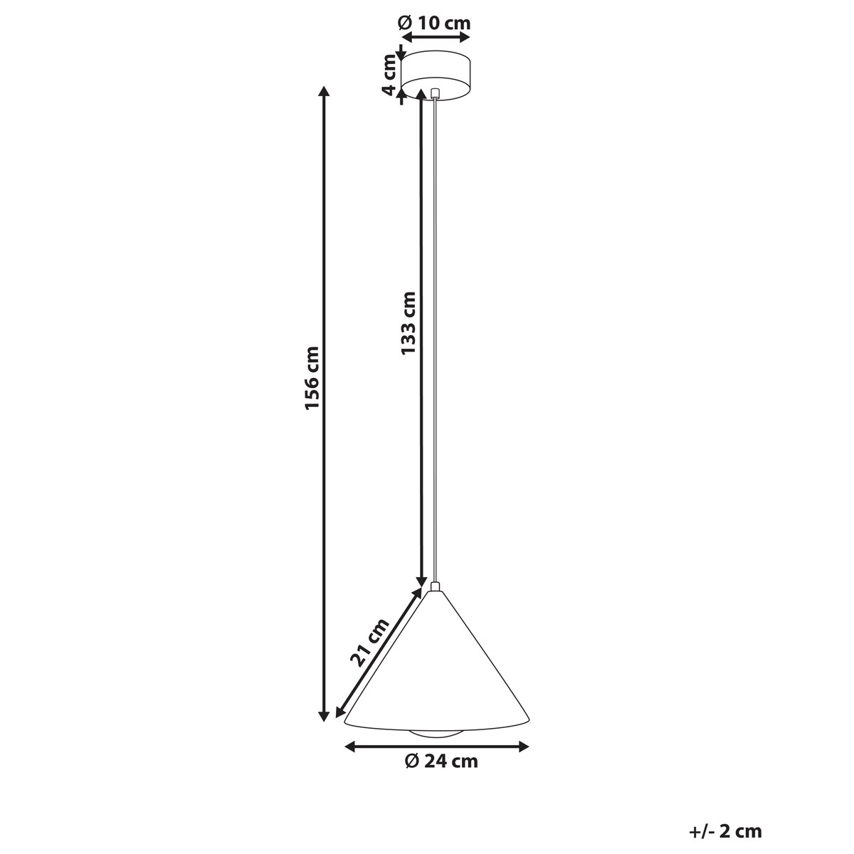 Lampa wisząca LEYRE Metal Czarny