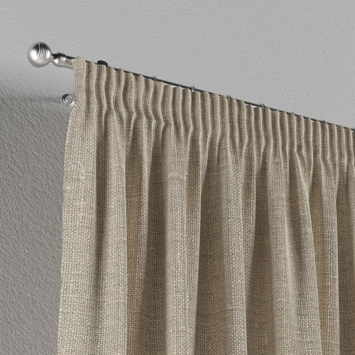 Zasłona na taśmie marszczącej 1 szt. 130x245 naturalny len