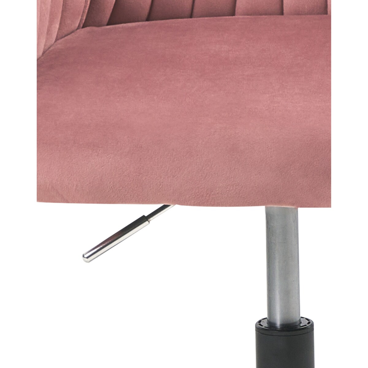 Krzesło biurowe regulowane welurowe różowe VENICE