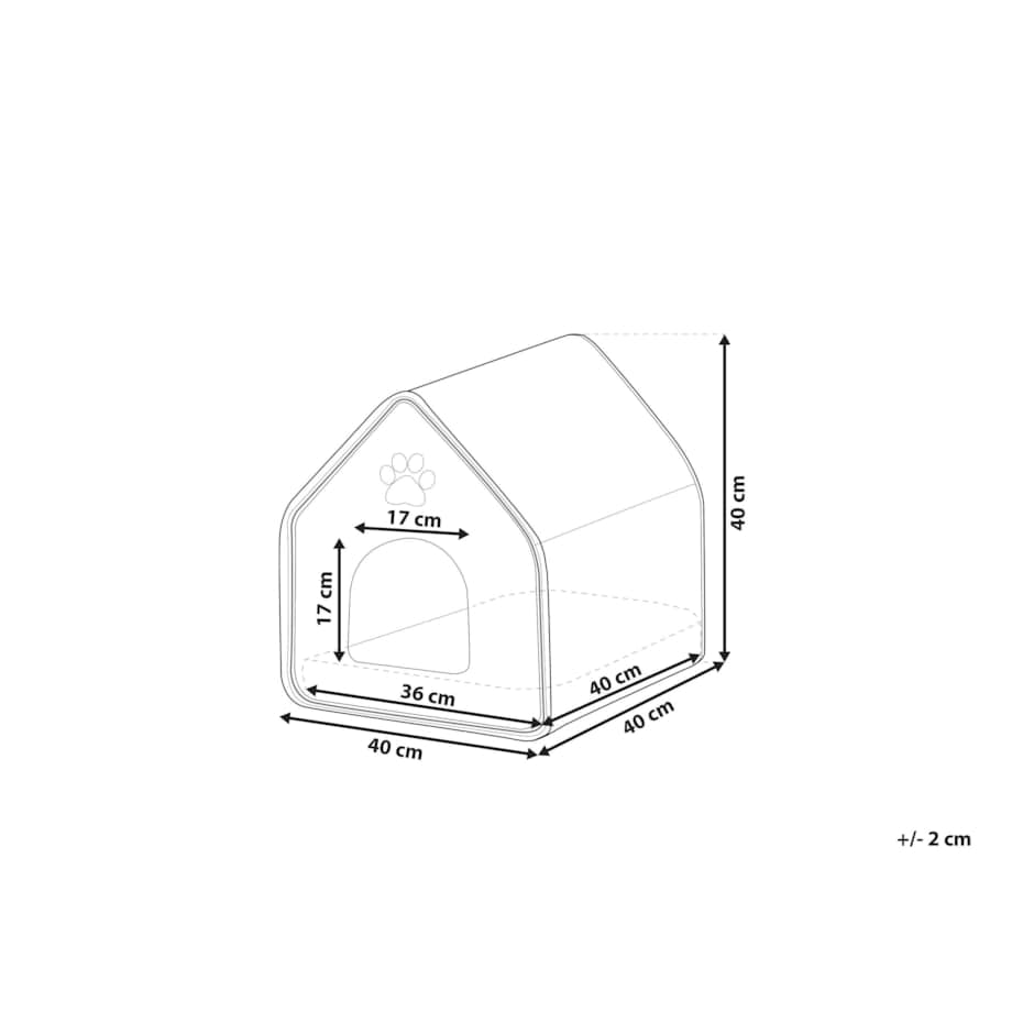 Legowisko domek dla psa 40 x 40 cm szare JANGI