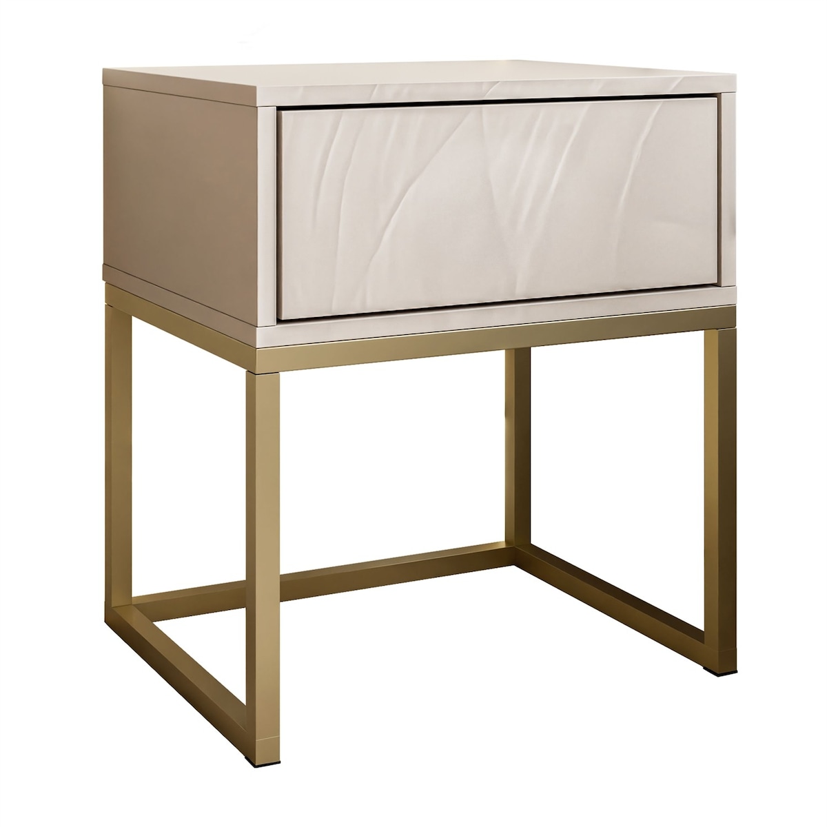 Szafka nocna BLANCO KASZMIR 45x52x37 cm kaszmir/złoto z jedną szufladą