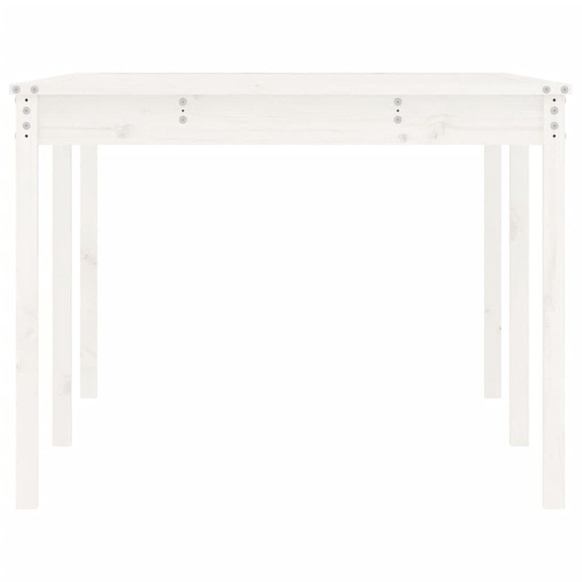 vidaXL Stół ogrodowy, biały, 203,5x100x76 cm, lite drewno sosnowe