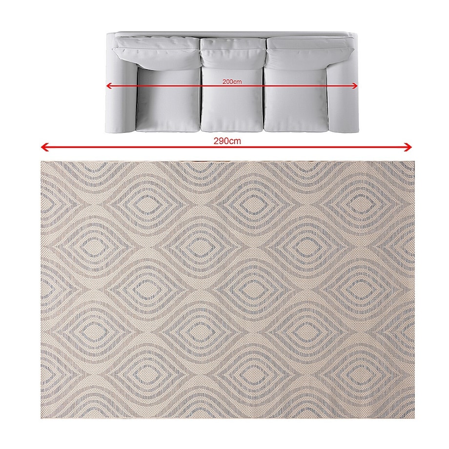 Dywan Breeze beige/raw/blue 200x290cm, 200x290cm