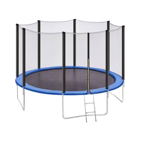 Trampolina ogrodowa z siatką 366 cm niebieska RISATA
