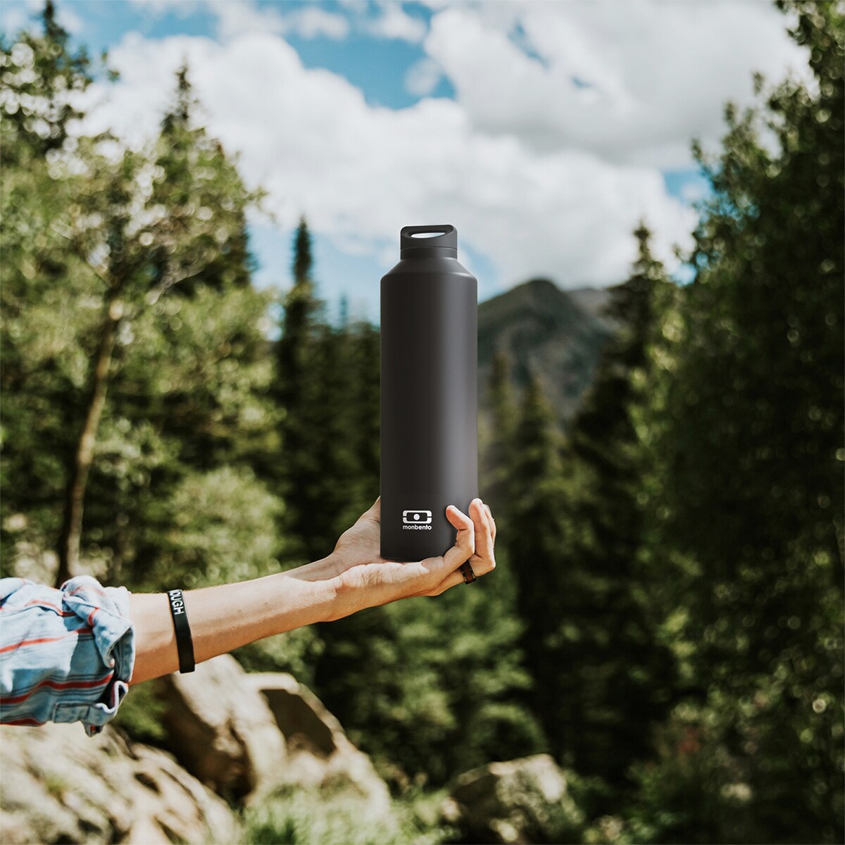 Butelka termiczna czarna Steel, 500 ml, Monbento