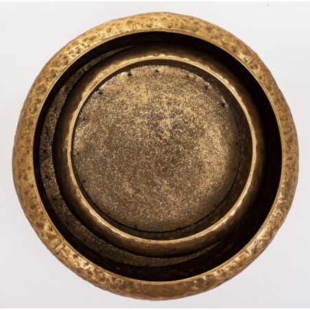 Osłonka metalowa 2 szt. 14x35 i 12,5x26 cm MERIDA złota