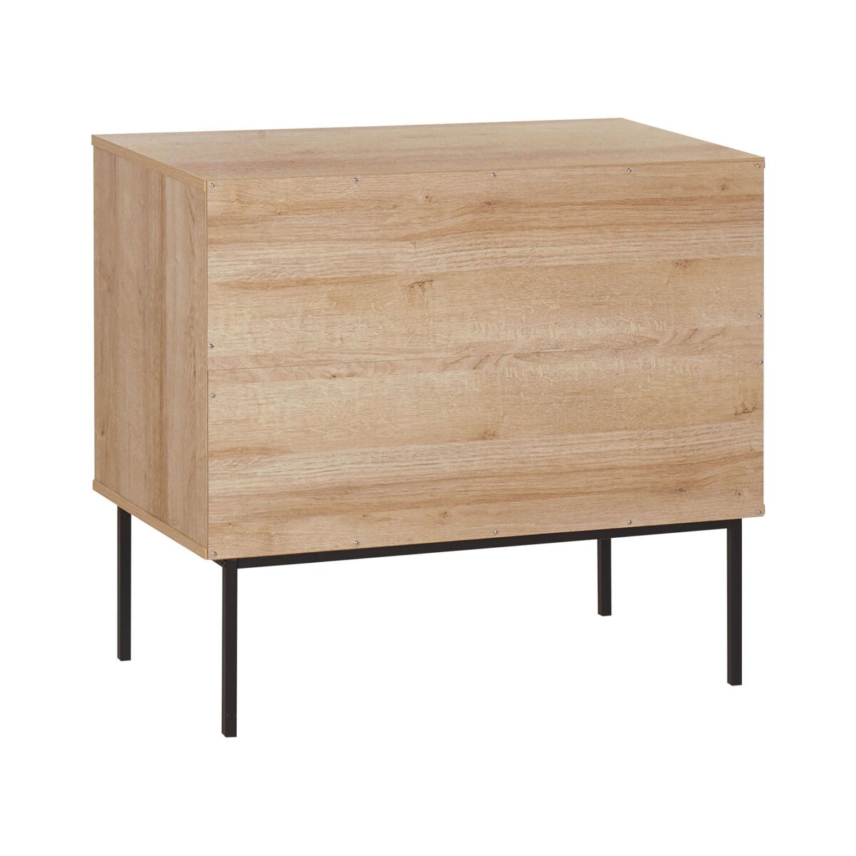 Szafka dwudrzwiowa fronty rattanowe jasne drewno PASCO